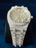 VVs Moissanite Diamond Studded Stainless Steel Hip Hop Watch