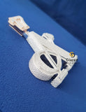 VVs Round Moissanite Diamond Studded Custom Letter Pendant