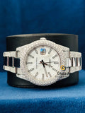 VVs Round Moissanite Stick Dial Hip Hop Watch