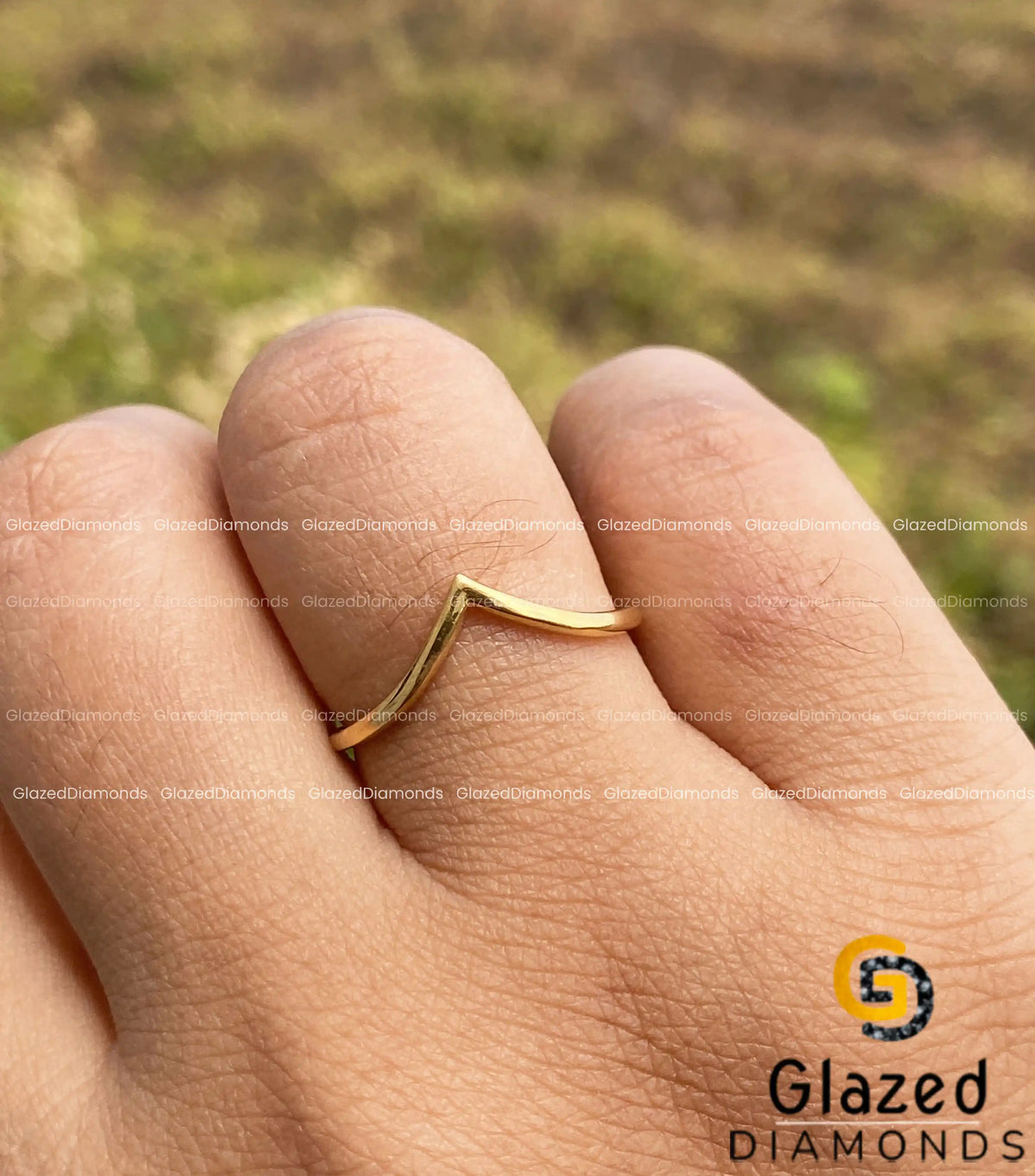 V Thumb Ring For Women