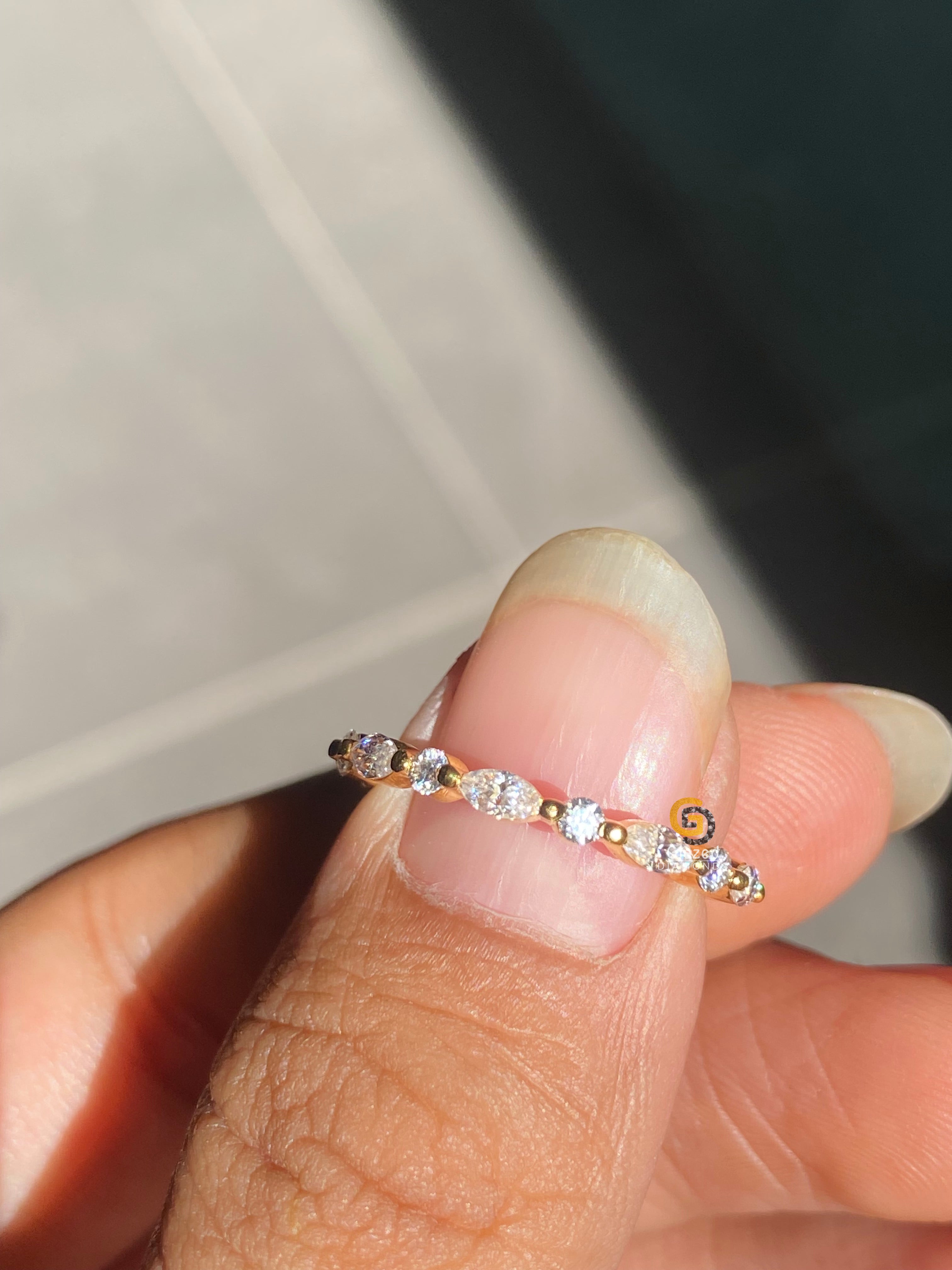 4 CT Radiant Cut Bubble Band Moissanite Wedding Bridal Ring Set For Her