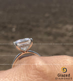 6 CT Princess Cut Moissanite Hidden Halo Engagement Ring For Women