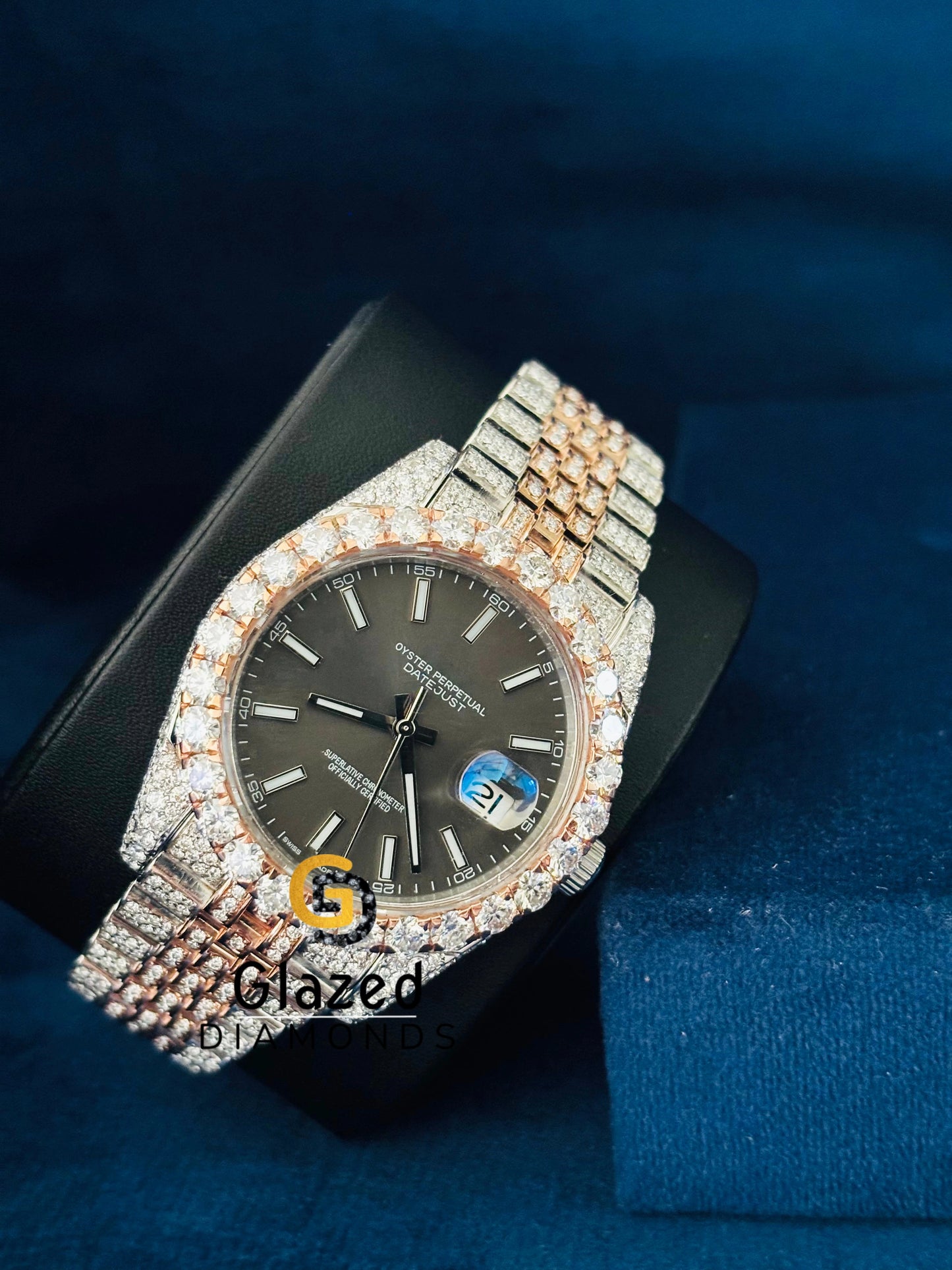 White Bar Hip Hop Moissanite Rapper Watch 