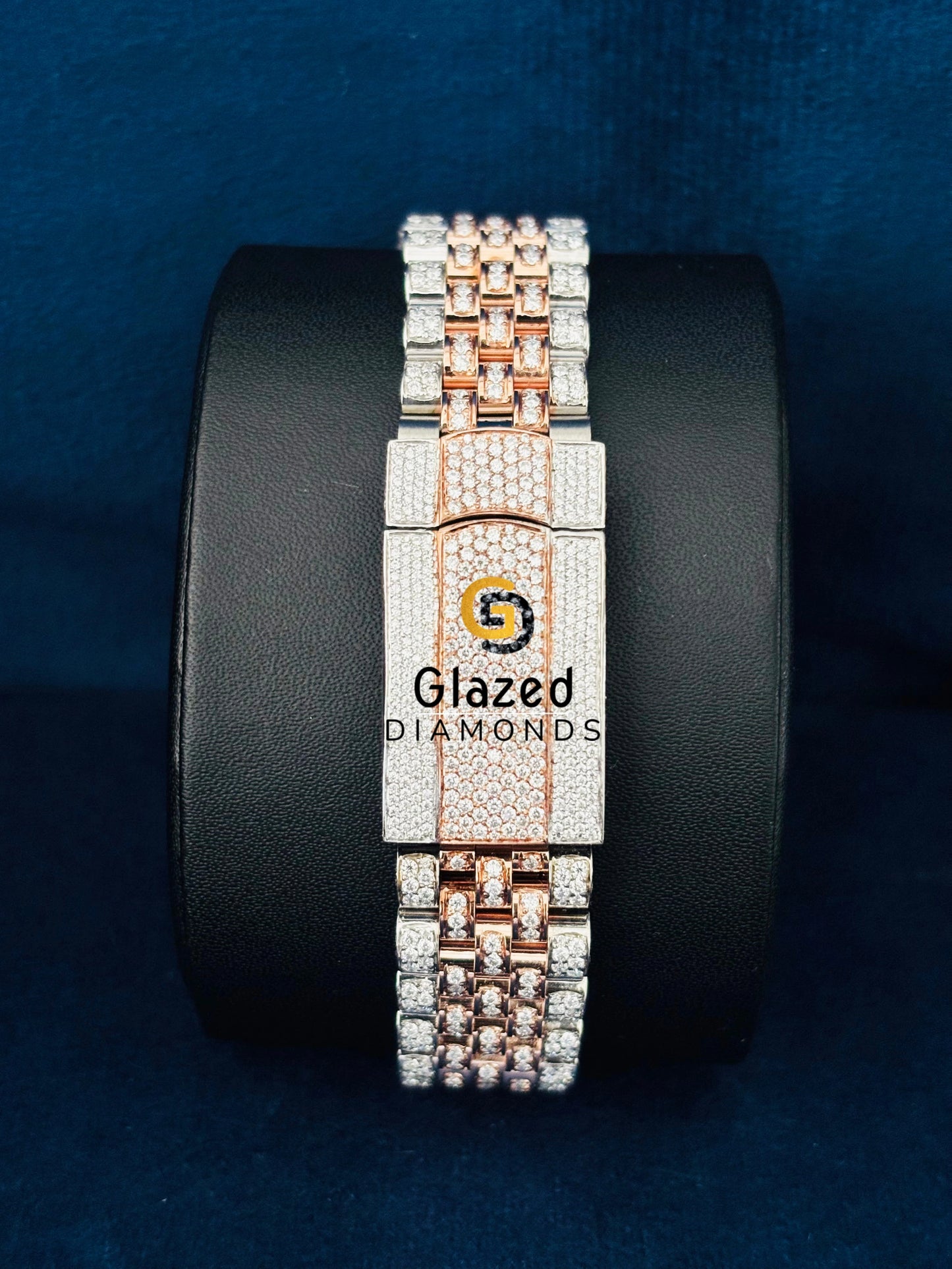 White Bar Moissanite Rapper Watch