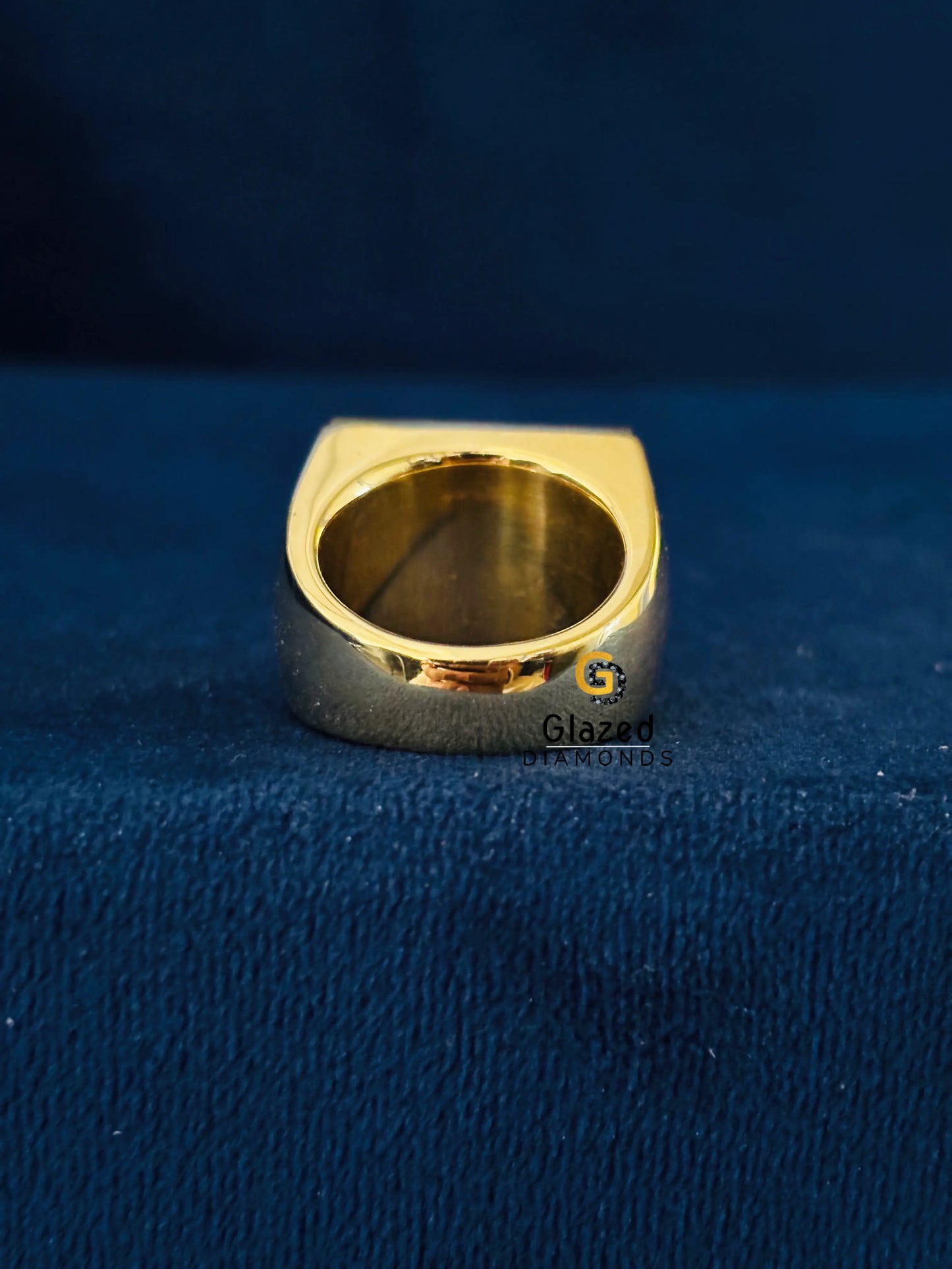 White_ Red Diamond Moissanite Hip Hop Ring For Men