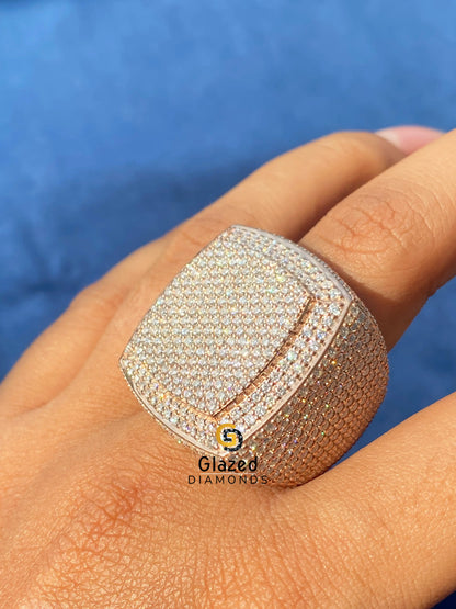Wide Band Hip Hop Style 925 Silver Ring