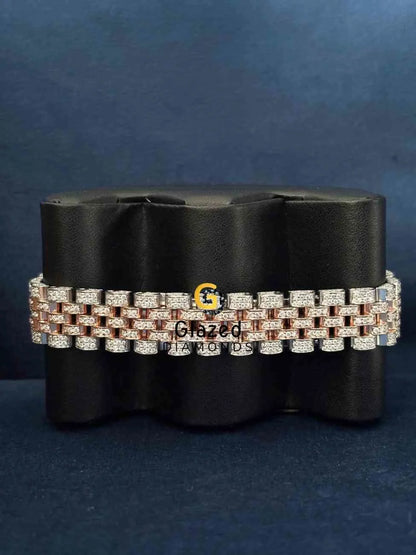 Women Iced Out Diamond Studded Moissanite Watch