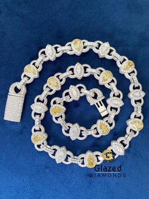 Yellow Pear Diamond Moissanite Chain