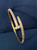 Yellow Plated VVs Baguette Moissanite Cartier Bracelet
