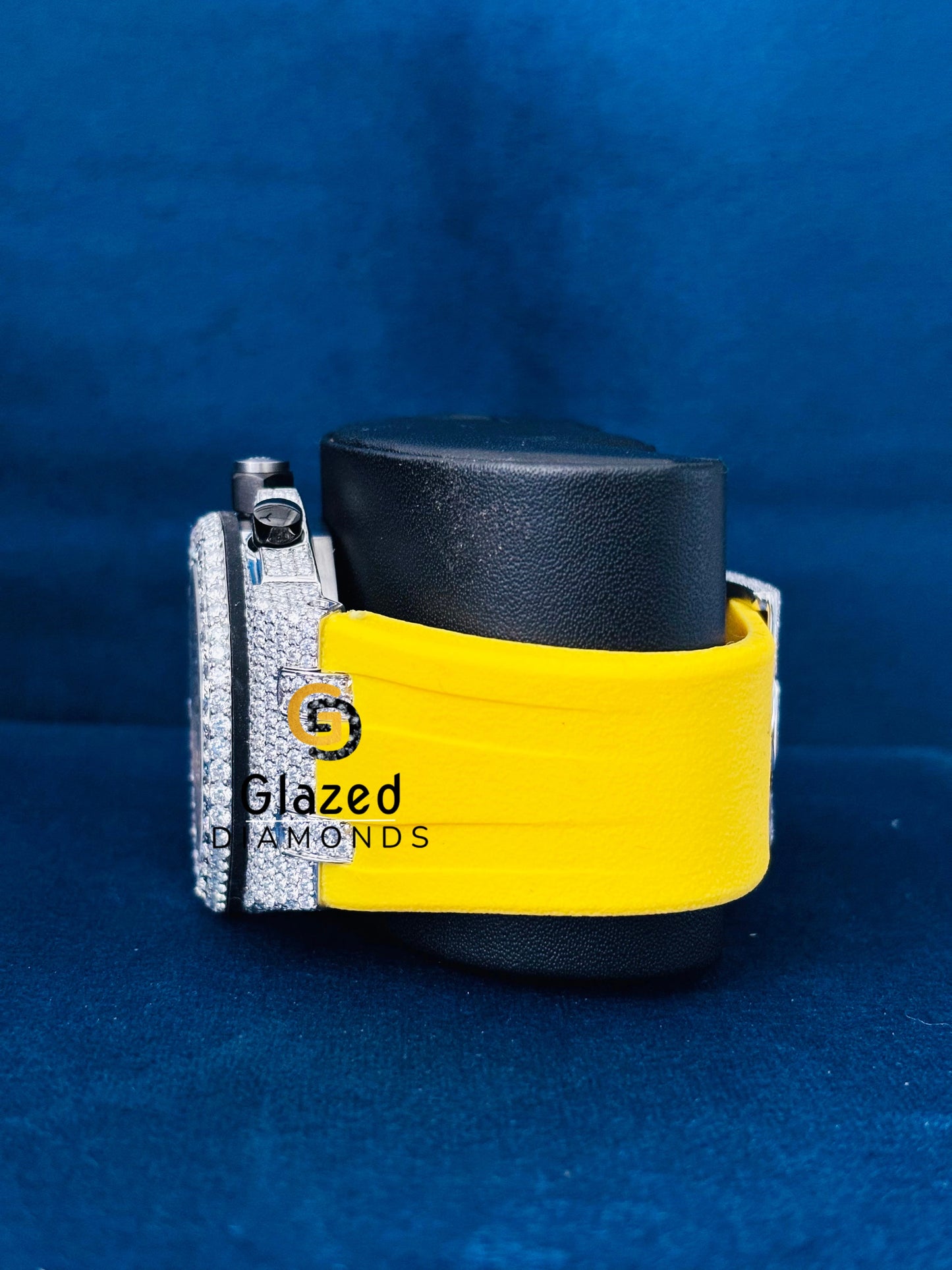 Yellow Tone Moissanite Diamond Bust Down Watch 