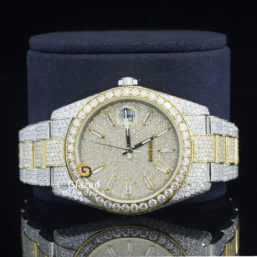 Yellow Two Tone Moissanite Watch