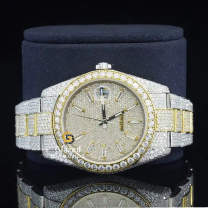 Yellow Two Tone Moissanite Watch