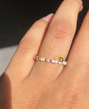 moissanite Bubble Stack Band
