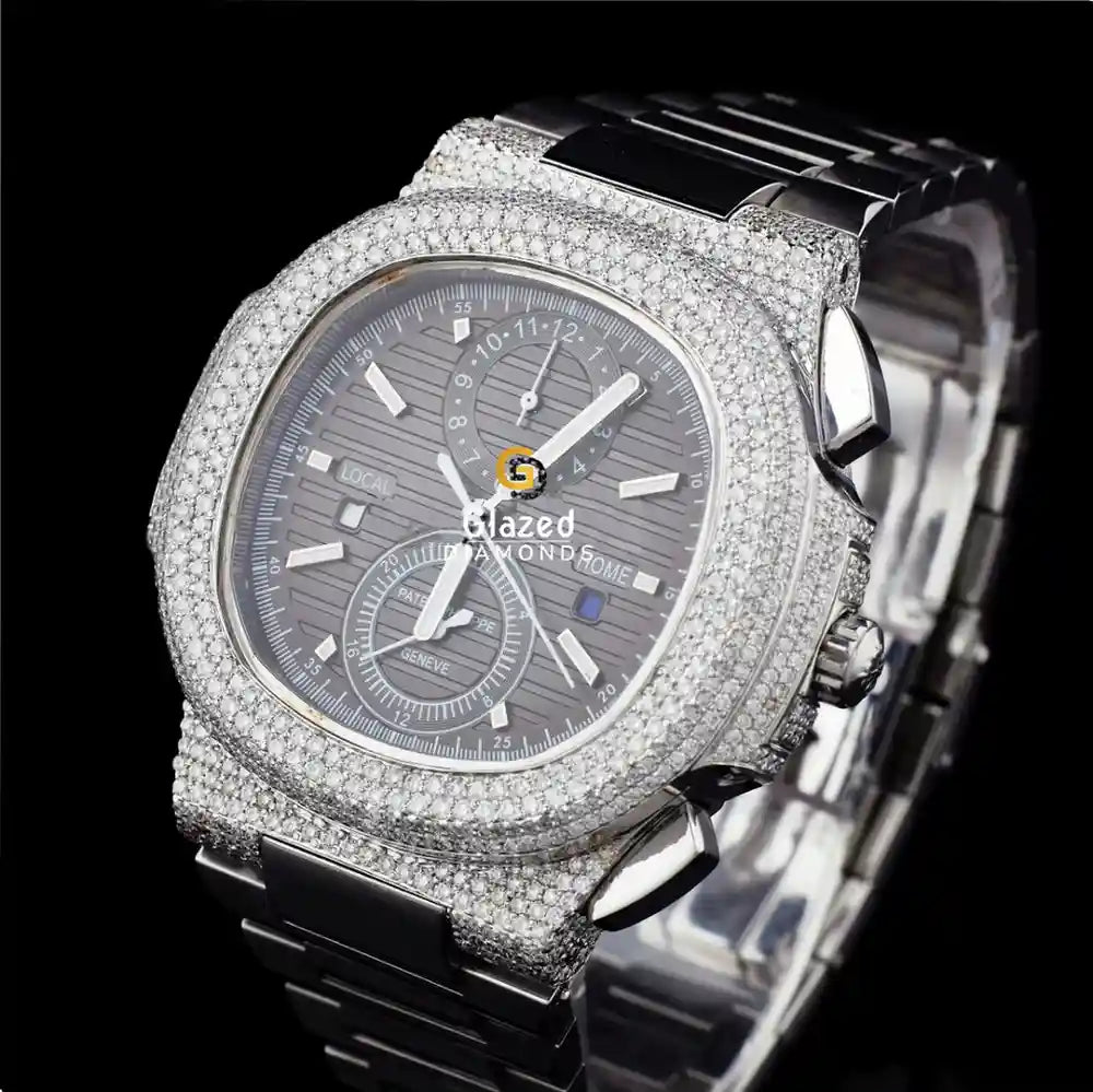 silver Moissanite Watch